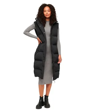 Veste Puffer Longline Black XS - Superdry - FashionsVida