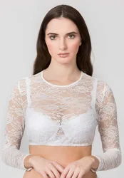 Dirndlbluse Willma (creme, Gr. 48) von für Damen, Oberteile, 90% Polyamid, 10% Elastan