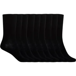 Pack de 9 pares de calcetines de mujer de algodón Basix liso