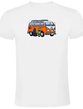 T-shirt à Manches Courtes Hippie Van Wakeboard White S - Kruskis - FashionsVida