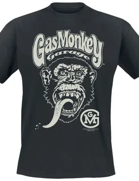T-Shirt - Big Brand Logo - S bis XXL - für Männer - Größe S - schwarz - Lizenzierter Fanartikel - Männer - male - Gas Monkey Garage - FashionsVida