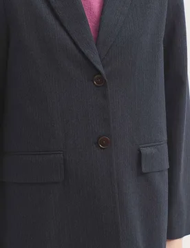 Blazer de mujer de raya diplomática y cuello solapa - Nice Things - FashionsVida