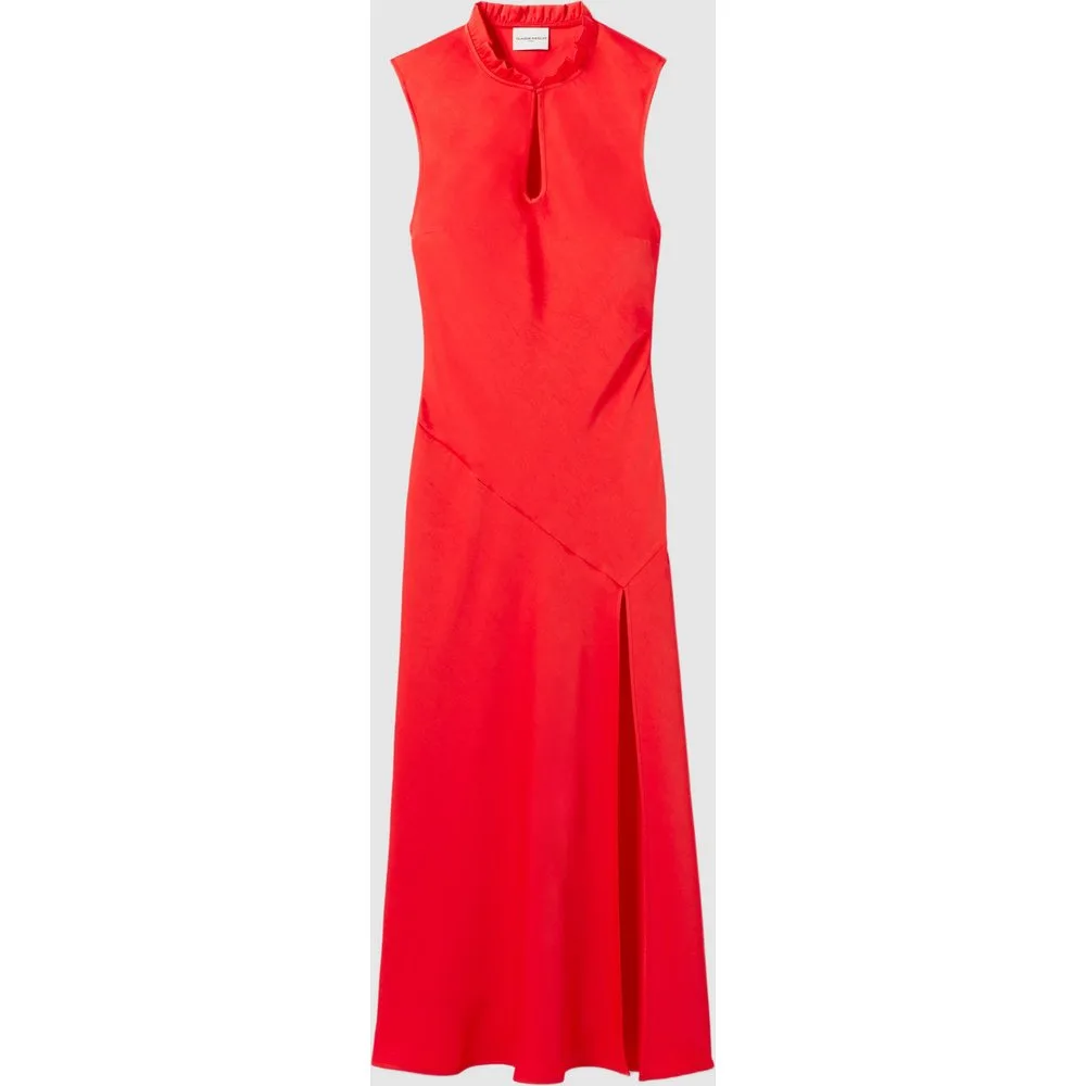 Vestido midi fluido con cuello victoriano - CLAUDIE PIERLOT - FashionsVida