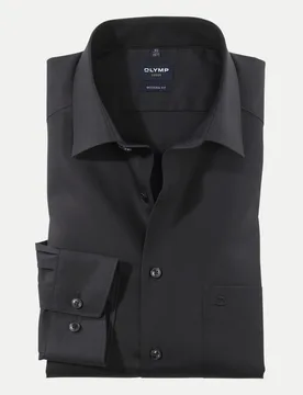 Modern-Fit Businesshemd Luxor Schwarz 43 - Olymp - FashionsVida