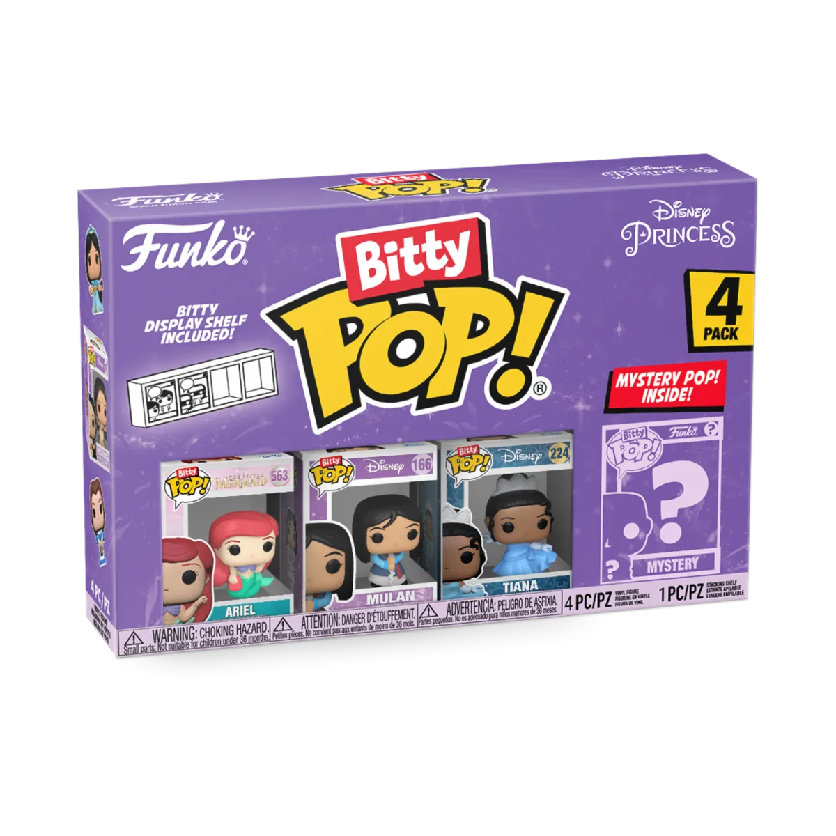 Bitty POP! Disney Princess: Ariel, Mulan & Tiana 4-Pack - Funko - FashionsVida