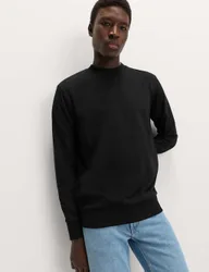 Cotton Rich Crew Neck Sweatshirt Black male