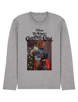 Unisex The Muppets Christmas Carol Gonzo Rizzo Long Sleeve T-Shirt, Athletic in Grey Size: 2XL - Grey - Size: 2XL - Disney - FashionsVida