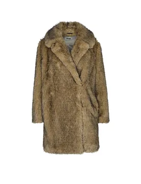 Cappotto in pelliccia sintetica marrone 36 - Drykorn - FashionsVida