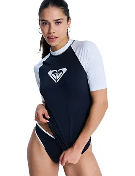 Rash Guard Manches Courtes The Retro Essentials Anthracite XS - Roxy - FashionsVida