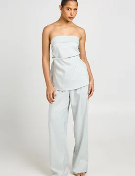 Womens Marl Mid Rise Tailored Trouser - Blue - Size 16 Uk - Boohoo - FashionsVida