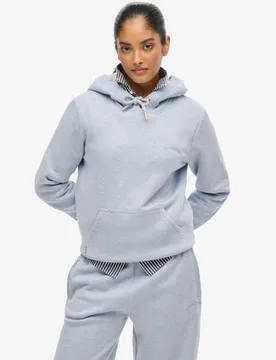 Superdry Women's Essential Hoodie mit Logostickerei Hellblau - Größe: 38 - 64.99 - FashionsVida
