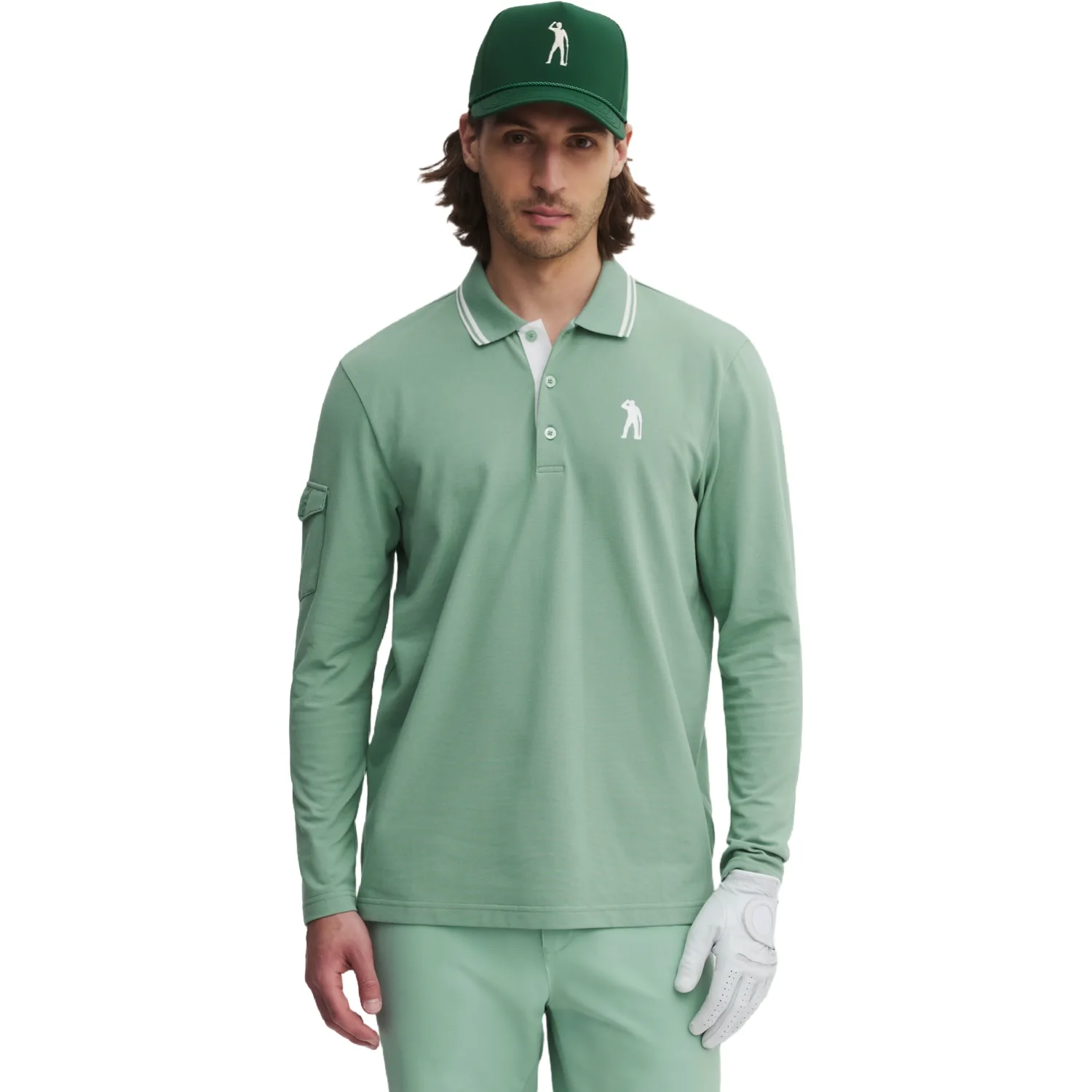 Polo Icon Cotton, langarm, gruen s - Seve - FashionsVida