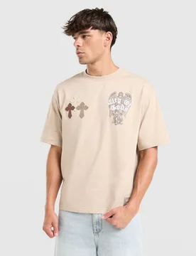 Empire T-Shirt - Herren, Beige - male - Size: M - Lorenzo - FashionsVida
