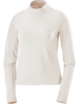 Shakeout Bliss LS Laufshirt Damen Whisper White Gr. L - Salomon - FashionsVida