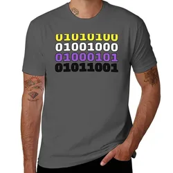 Code (THEY) Non-Binary Binary T-Shirt Work Wear Simple Tee Shirt