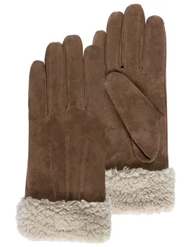 Gants Cognac en cuir cognac M - Isotoner - FashionsVida