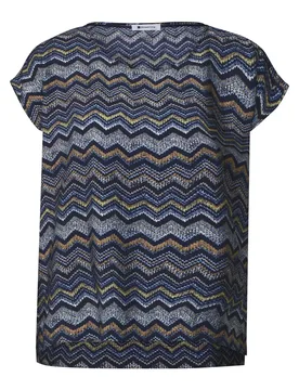 EOS_AOP Round Neck Top w. drop female - 40 - FashionsVida