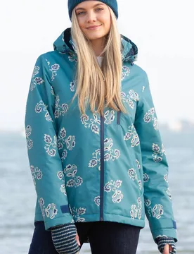 Women's Eden Horton Cosy Waterproof Coat in Blue Size: Large - Blue - Size: L - Kite - FashionsVida
