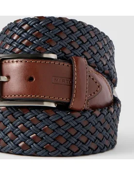 Cinturón de hombre trenzado bicolor .Hecho en España - Mirto - FashionsVida