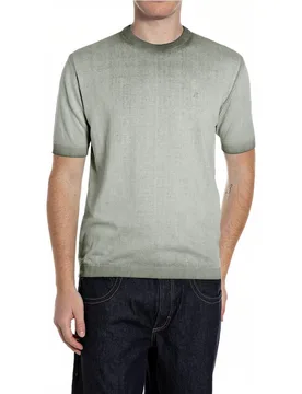 Jersey de hombre de manga corta con cuello redondo - Replay - FashionsVida