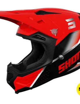 Casco Moto Cross Enduro CORE HONOR Rosso Perla taglia L - Shot - FashionsVida