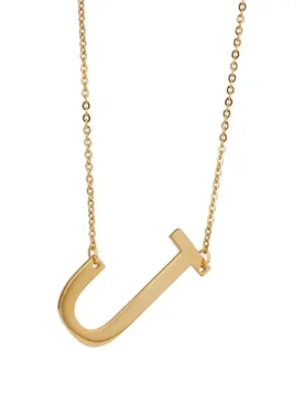 Simple Fashion 26 A-Z Initial Letter Name Pendant Female Gold Color Stainless Steel Alphabet Square Necklace for Women Jewelry - Aliexpress - FashionsVida