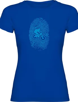 Maglietta A Maniche Corte Mtb Fingerprint Royal Blue - Kruskis - FashionsVida