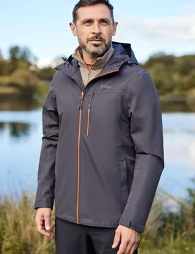 Brisk Extreme Mens Waterproof Jacket - Grey - Grey - Size: 3XL - Mountain Warehouse - FashionsVida