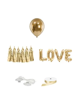 Teiliges Auto-Deko-Set in Gold für Hochzeiten - SUD TRADING - FashionsVida