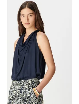 Top de mujer sin mangas satinado - IKKS - FashionsVida