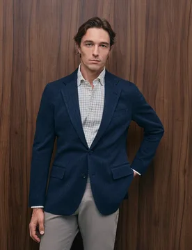 Chaqueta de hombre sport punto de espiga fit slim - Emidio Tucci - FashionsVida