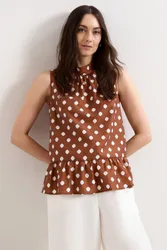 Women's Indie Brown Blouse Size: 10 - Brown - Size: 10