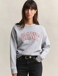 Pure Cotton Logo Sweatshirt Grey female