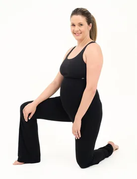 Luxe Womens Maternity/Postnatal Flare Leggings 30" - - Size: 8 - ACTIVE - FashionsVida