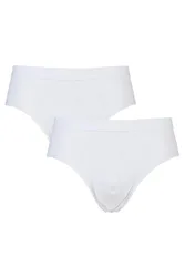 Pack White 24/7 Basic Natural Cotton Midi Briefs Men's 40 Mens - - White - Size: 40 Mens