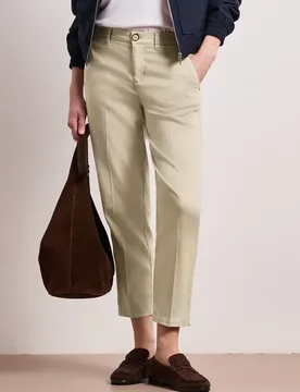 Slim Leg Chino aus Lyocellmix female Beige - Street One - FashionsVida