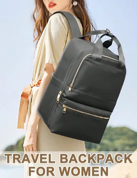 Mochila para portátil de 15.6 pulgadas, de gran capacidad y ligera, de material de nailon resistente al agua, adecuada para viajes de negocios, unive - Shein - FashionsVida