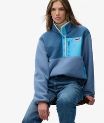 Superdry Damen Fleece Pullover, Hellblau, Größe: 38