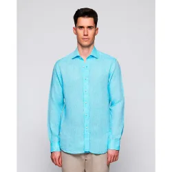 Camisa de hombre casual manga larga de lino