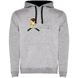 Felpa Con Cappuccio Born To Apnea Two-colour