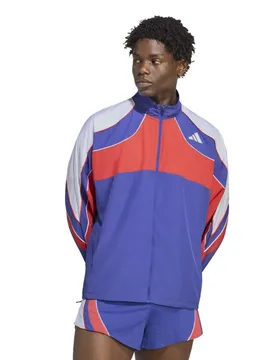 Adizero Archive Running Jacket Dual Indigo / Semi Lucid Red / White L Men - Adidas - FashionsVida