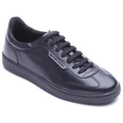 Tucker Leather Mens Black Trainers - Size Uk 10