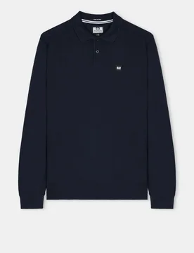 Mens Dice Long Sleeve Polo Shirt In Navy - Size Small - Weekend Offender - FashionsVida