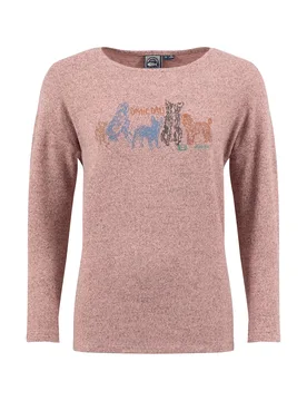 Weird Fish Dogs Life Soft Touch Front Print Long Sleeve T-Shirt Size 22 - sale all-sale sale womens women women all-womens women tshirts-and-tops wome - Tea Rose - FashionsVida