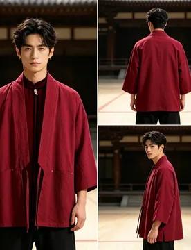 Traditional Retro Chinese Kimono Bathrobe, Men Embroidered Hanfu Cape Coat, Seven-quarter Sleeve Thin Strap-up Loose Cardigan - Aliexpress - FashionsVida