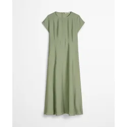 Vestido arrugado regular de una mezcla de viscosa