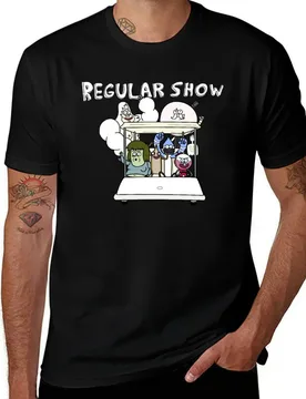 Regular Show Main Characters Mordecai,Rigby,Muscle Man,Pops,Benson,High Five Ghost,Skips T-Shirt mens graphic t shirts - Aliexpress - FashionsVida