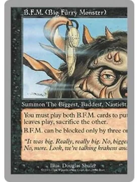 B.F.M. (Big Furry Monster) - Left Side Unglued - Magic: The Gathering - FashionsVida