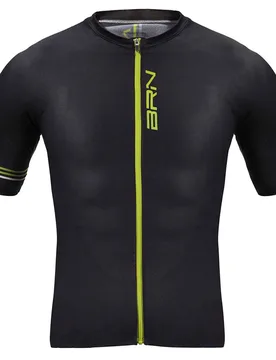 Maglia A Maniche Corte Cross Black / Fluo Yellow - Brn - FashionsVida