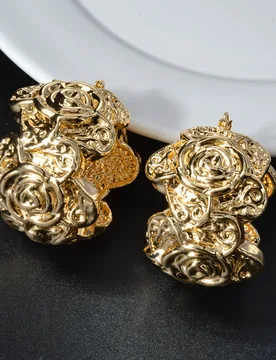 Sunny Jewelry Fashion Lady Hoop Earrings Gold Plated Flower Round Earring African Women Party Wedding Anniversary Jewellery Gift - Aliexpress - FashionsVida